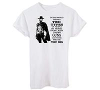iMage T-Shirt Frase Il Buono Western Famoso - Uomo-XL-Bianca