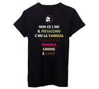 iMage T-Shirt Gelato Pistacchio Non ce L'Ho Il Pistacchio - Famosi Nera - XXL Uomo