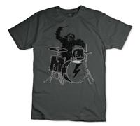 iMage T-Shirt Il Primo Batterista della Storia Scimmia Odissea Musica Band Maglietta in Cotone Biologico - Uomo M