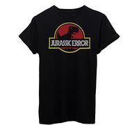 iMage T-Shirt Jurassic Error Browser Internet T-Rex Dinosauro - Divertente Nera - L Uomo