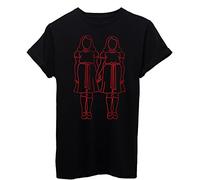 iMage T-Shirt Le Gemelle in Neon Horror Nera - L Donna