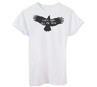 iMage T-Shirt Non può PIOVERE per Sempre Frase Il Corvo Bianca - XL Uomo