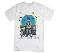 iMage T-Shirt papà Super Eroe con Figli Super Eroi Bat - Nomi Personalizzabili - Maglietta in Cotone Biologico - Uomo XL