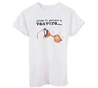 iMage T-Shirt Parlare A Vanvera Strumento Medioevale-Divertenti - Uomo-L-Bianca
