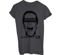 iMage T-Shirt Psycho Killer Fa Fa Fa Fa Far Better Ritornello Canzone-Musica - Donna-S Grigio Scuro