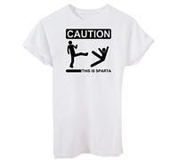 iMage T-Shirt Sparta Parodia-Divertente - Uomo-XL-Bianca