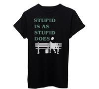 iMage T-Shirt Stupido È Chi Lo Stupido Fa Frase - Famosi Nera - M Uomo