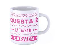 iMage Tazza Mug con nome Carmen Questa è la tazza di Carmen - regalo divertente per ogni occasione