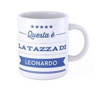 iMage Tazza Mug con nome Leonardo Questa è la tazza di Leonardo - regalo divertente per ogni occasione