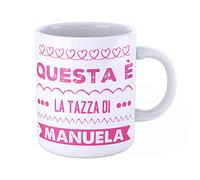 iMage Tazza Mug con nome Manuela Questa è la tazza di Manuela - regalo divertente per ogni occasione