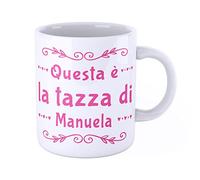 iMage Tazza Mug con nome Manuela Questa è la tazza di Manuela - regalo divertente per ogni occasione