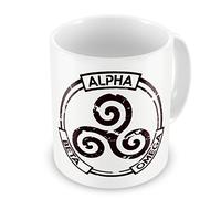 iMage Tazza Mug Wolf Cult Alpha Beta Omega Bianca