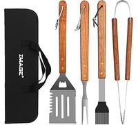 IMAGE Wooded BBQ Accessories Grilling Tools, Stainless Steel BBQ Tools Set for Cooking, Backyard Barbecue & Outdoor Camping Gift for Man Dad Women BBQ Enthusiasts
