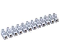 imagen de producto Terminale 12 sezioni a vite a vite per cavi elettrici morsetti elettrici fino a 4 mm a vite per collegamento di elettrodomestici, circuiti Elettronici fino a 24A, Bianco