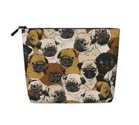 Imagen De Pug - Borsa da viaggio da donna, in canapa, con cerniera, grande capacità