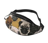 Imagen De Pug - Marsupio leggero e regolabile, unisex, da viaggio, corsa, a tracolla