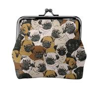 Imagen De Pug portafogli da donna, portamonete da donna, piccolo portafoglio da donna, adatto per le donne, elegante e personalizzato, nero, taglia unica, Art Deco, Nero , Taglia unica, Art Deco