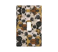 Imagen De Pug Stampa Interruttore Placca Coperture, 1 Gang Wall Plate Singolo Toggle Interruttore Luce Piastra di Copertura