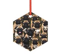 Imagen De Pug-Standard - Decorazioni natalizie trasparenti, in acrilico, per un albero di Natale minimalista
