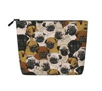 Imagen De Pug - Trousse da viaggio versatile, ideale per la routine quotidiana e i viaggi di lavoro, Nero , Taglia unica, Beauty case