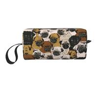 Imagen De Pug - Trousse portatile per cosmetici, da viaggio, con cerniera, per un accesso rapido
