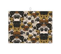 Imagen De Pugprint - Tappetino scolapiatti assorbente, tappetino da cucina, antiscivolo, 45,7 x 61 cm