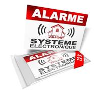 imaggge.COM - Adesivi deterrenti allarme - Sistema elettronico - Confezione da 12 - Dimensioni 8,5 x 5,5 cm