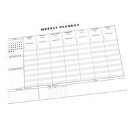 "Imagicom" Generic Office Weekly Planner, da tavolo con griglia settimanale, 54 Fogli a strappo + 1 Foglio di Stickers, perpetuo. Formato A3. Ideale per casa e ufficio.