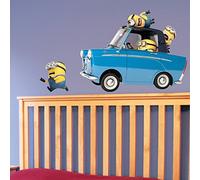 Imagicom WALLMIN01 Minion Adesivo Decorativo da Parete, Modello Car, PVC, Multicolore, 0.1x49x68.5 cm