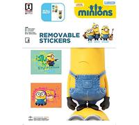 Imagicom WALLMIN36 Minion Adesivo Decorativo da Parete, Modello Trio, Tessuto, Multicolore, 0.1x42.5x30.5 cm