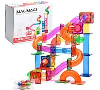 Imagimags Piastrelle magnetiche da costruzione, 98 pezzi, set da corsa in marmo per ragazzi e ragazze bambini, educativi e creativi, attività di apprendimento creativo, giocattoli per bambini, STEM