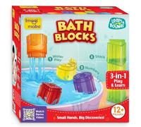 Imagimake Bath Blocks - Giocattoli da bagno per bambini dai 12 mesi in su, giocattolo educativo per bambini, neonati | Gioco educativo 3 in 1 per giocare e imparare sforzo, impilare e imparare i
