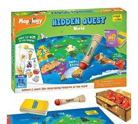 Imagimake Mapology Hidden Quest World Map | Gioco da tavolo avventura per bambini | Magic Swipe & Reveal | Divertente gioco per famiglie | Giocattoli didattici e regalo educativo per ragazzi e ragazze