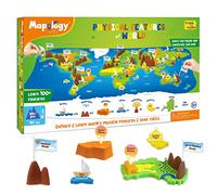 Imagimake Mapology Physical Features of World, puzzle 3D World per bambini, giocattolo educativo e didattico STEM, regali per ragazzi e ragazze dai 5 ai 12 anni, regali di Pasqua e regalo di