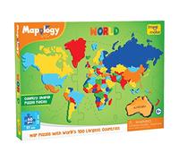 Imagimake: Mapology World- Mappa del Mondo e dei Suoi Paesi- Apprendimento e Giocattoli educativi- Puzzle - per Bambini dai 4 Anni in su