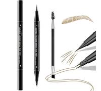 Imaginaryl 2 Tip Brow Pen - 2-in-1 Dual-Ended Eyebrow Pen, 3D Curved Brow Pens, FauxBrow Ultra Fine Double-Brush Tip Brows Filling Pencil, 24H Waterproof & Smudge-Proof, Nstantly Gives Me Brows (01)