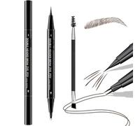 Imaginaryl 2 Tip Brow Pen - 2-in-1 Dual-Ended Eyebrow Pen, 3D Curved Brow Pens, FauxBrow Ultra Fine Double-Brush Tip Brows Filling Pencil, 24H Waterproof & Smudge-Proof, Nstantly Gives Me Brows (03)