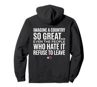 Imagine A Country So Great (Art ON Back) Felpa con Cappuccio