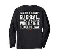 Imagine A Country So Great (Art ON Back) Maglia a Manica