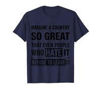 Imagine A Country So Great Bandiera Americana Patriottica Uomini Donne Maglietta