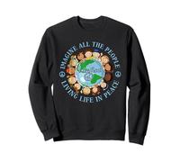 Imagine all The People Living Life Peace Earth Day 2024 Uomini Felpa