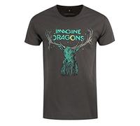 Imagine Dragons - Elk in Stars, T-Shirt da Uomo, Grigio (Grey), XL