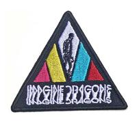Imagine Dragons - Rock Off officially licensed products Imagine Dragons Patch Blurred Triangle Logo Ufficiale Embroidered Woven Iron On Size Accessory Size