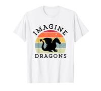 Imagine Magical And Mythical Fantasy Dragons Ragazzi Ragazze Maglietta