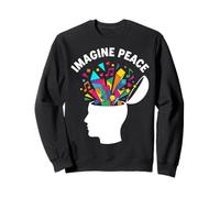 Imagine Peace Colorful Mind Explosion Felpa