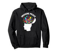 Imagine Peace Colorful Mind Explosion Felpa con Cappuccio