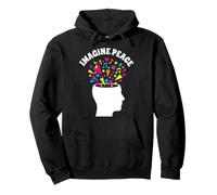 Imagine Peace Colorful Mind Explosion Felpa con Cappuccio