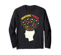 Imagine Peace Colorful Mind Explosion Maglia a Manica