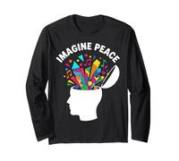 Imagine Peace Colorful Mind Explosion Maglia a Manica