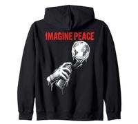 Imagine Peace Earth Spray Can Artwork Felpa con Cappuccio
